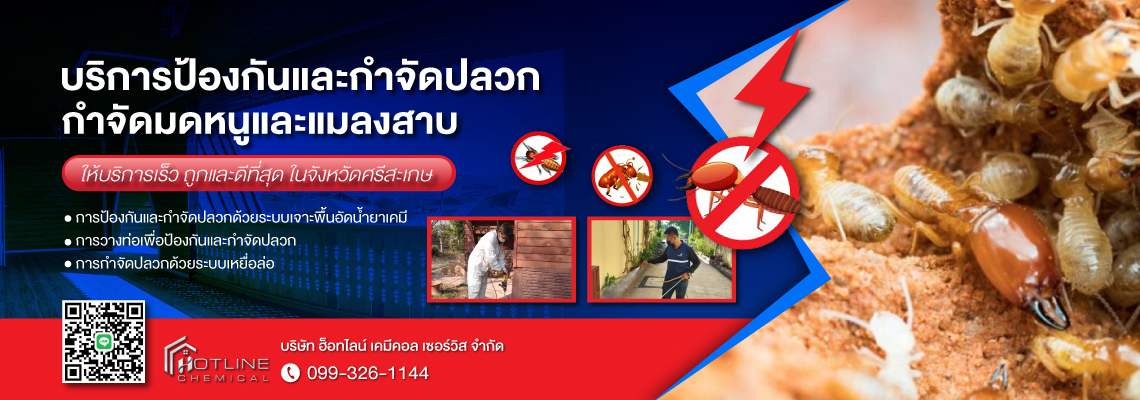 รับกำจัดปลวกศรีสะเกษ-ฮ็อทไลน์-เคมีคอล-เซอร์วิส